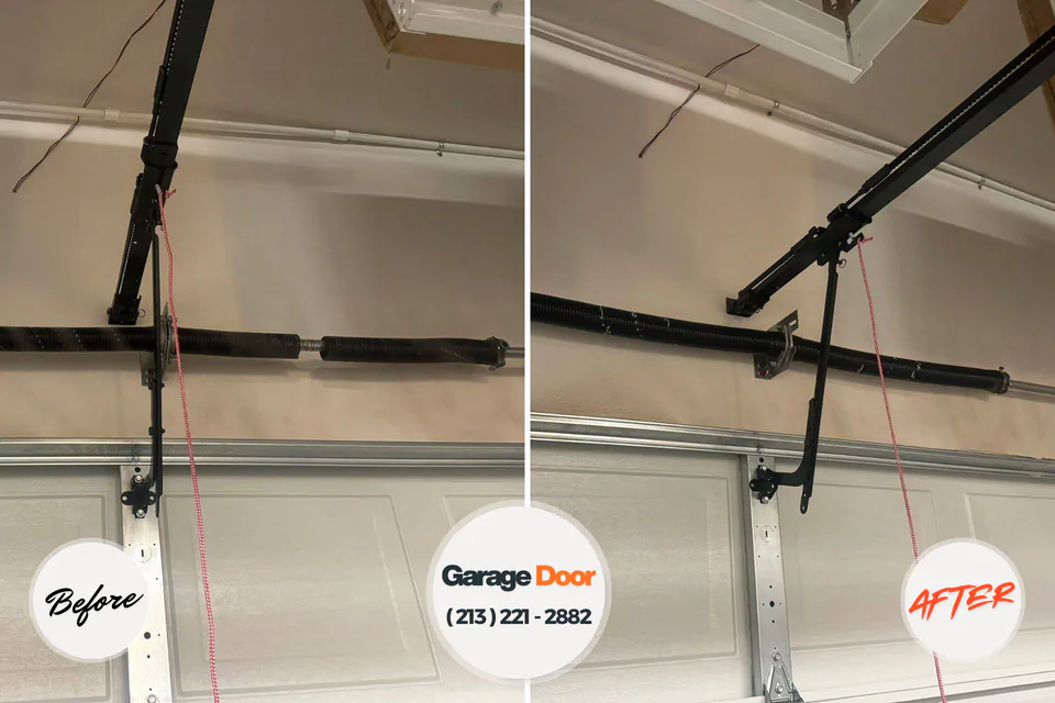 Before and after: garage door repair 51342